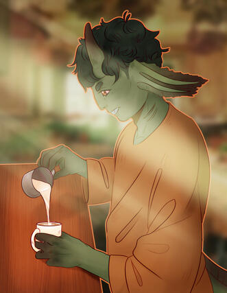 (Freebie) for a person on ig of their Axolotl OC