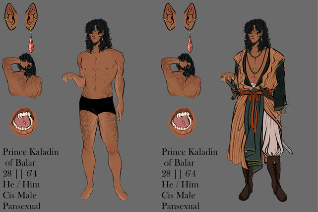 (Commission) Character sheet for Askesis (flight rising) of their Gaoler dragon humanized