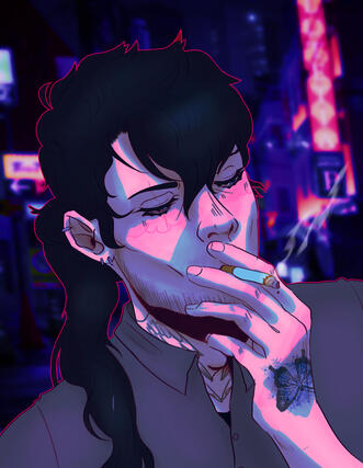 (Freebie) for a person on ig of their OC Mack