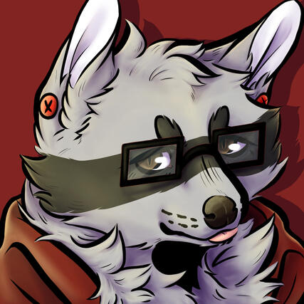 (Furry) gift art for racc00nm0nster of its fursona Bean