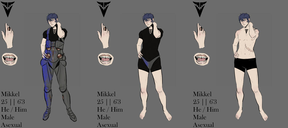 (Commission) Character sheet for Tammoratya (discord) of one of their Digital Devil OCs