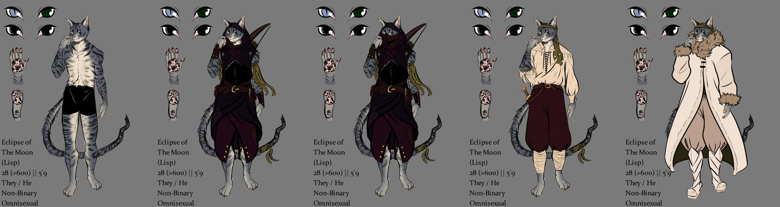 (DND) Character sheet for one my old player's character Lisp the tabaxi