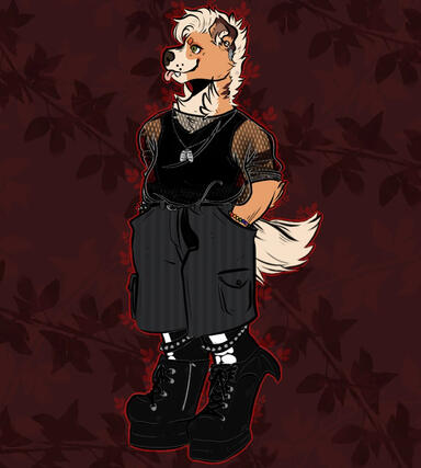(Fursona) art of my fursona Kita in my clothes