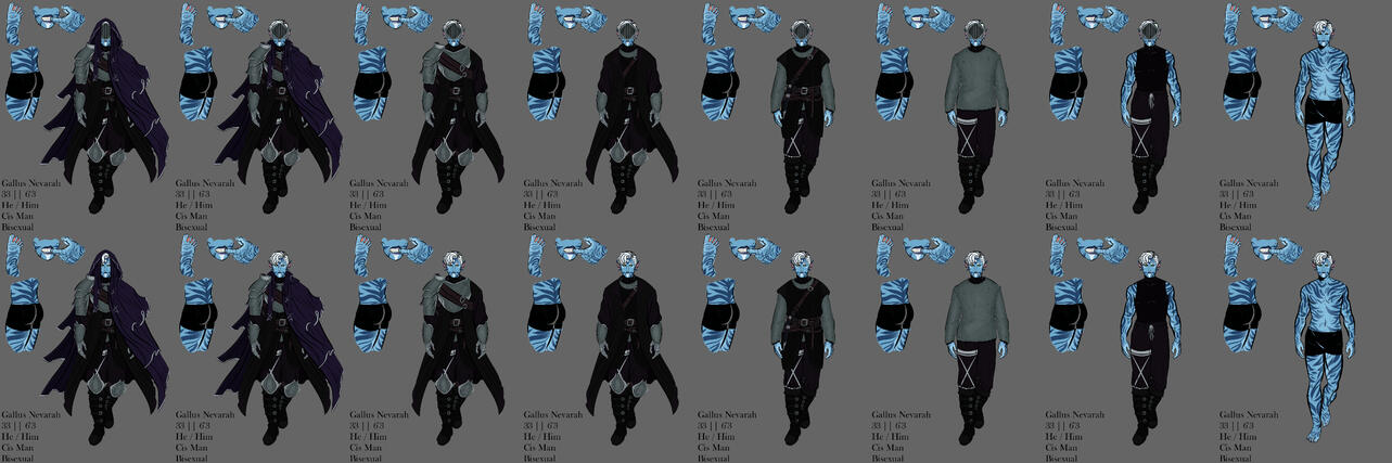 (DND) Character sheet for one my old player's character Gallus the triton