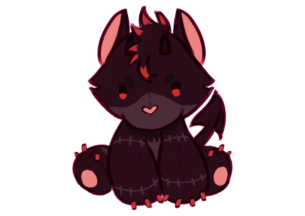 (Fursona) Plushie version of my fursona Ghoul