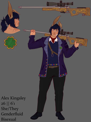(Commission) Alex Kingsley full outfit 1