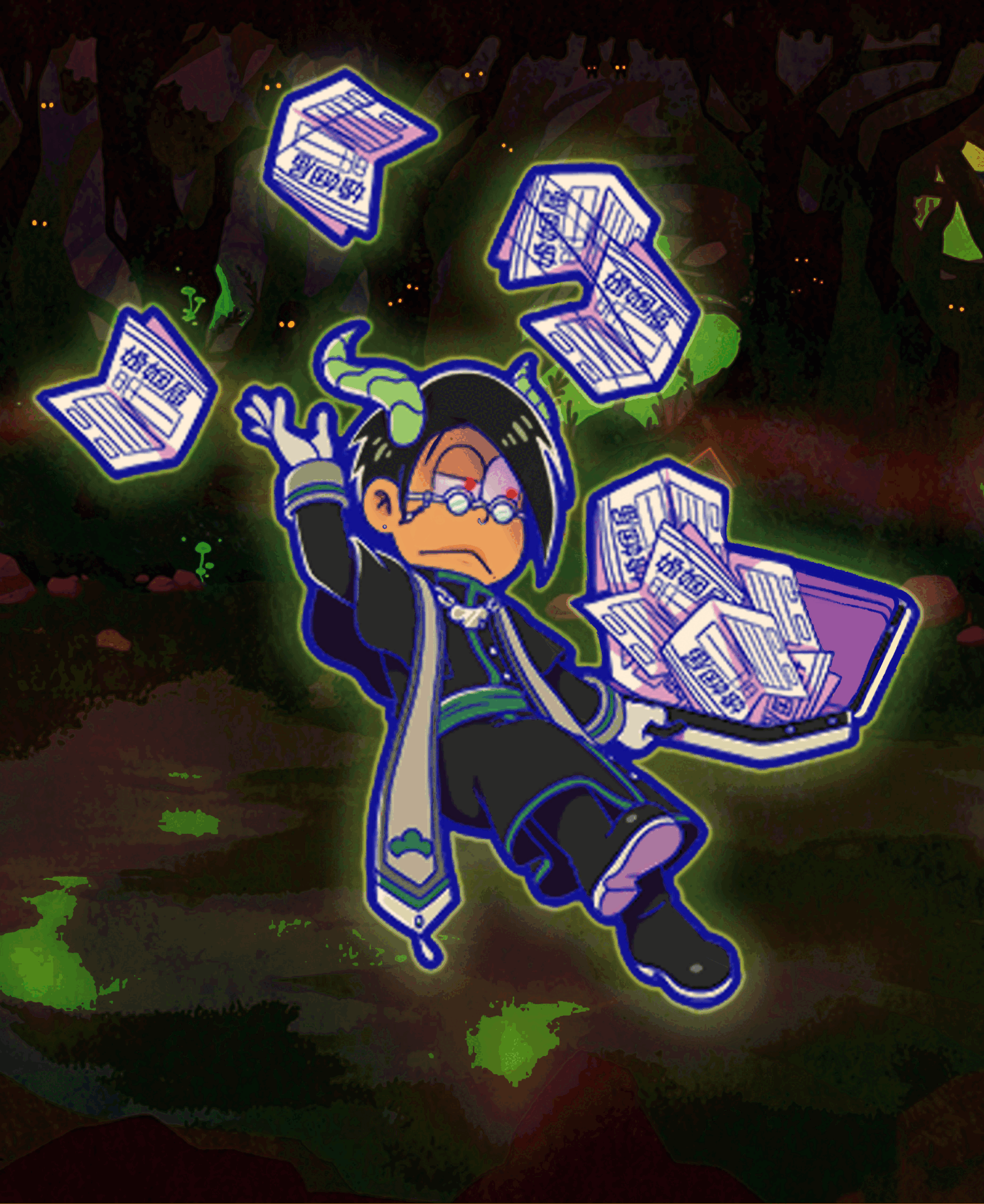 (Osomatsu-san) Gift edit of Akuma Rider/ Angel Killer Choromatsu/ Belphegor W/ headcanons