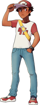 (Pokemon ) edit of Red from pkmn sun and moon w/ my headcanons