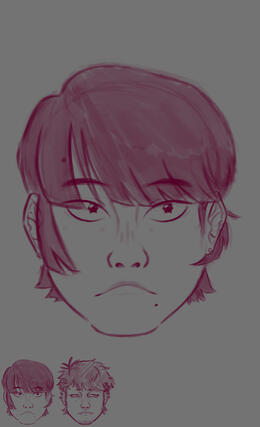 (Osomatsu-san) My headcanon for Choromatsu's face