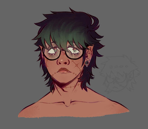 (Osomatsu-san) Ososan sona/oc, Sonoko Bochi, headshot w/glasses [out dated]