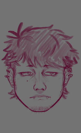 (Osomatsu-san) My headcanon for Ichimatsu's face