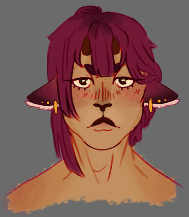 (OC) experimental headshot for my OC Viz