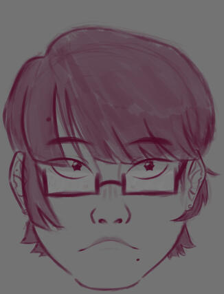 (Osomatsu-san) My headcanon for Choromatsu's face w/ glasses