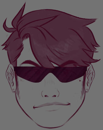 (Osomatsu-san) My headcanon for Karamatsu's face w/ sunglasses